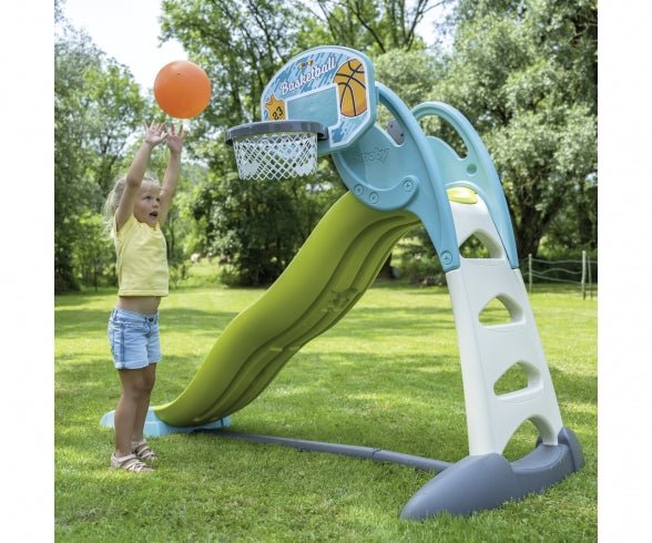 Smoby Basketbal Mand - 3-in-1 voor Glijbanen - Azzura Pool