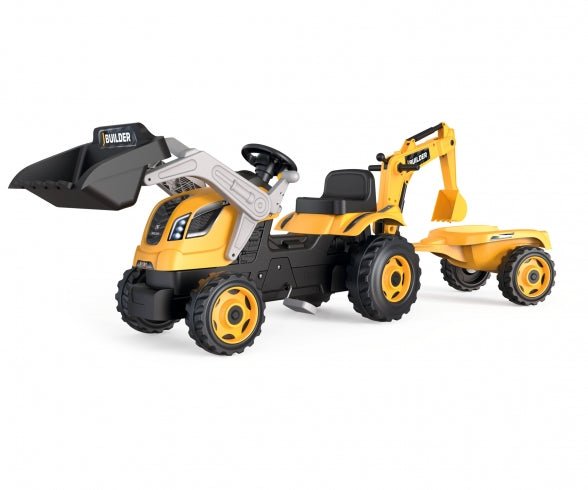 Smoby Builder Max tractor + aanhangwagen - Azzura Pool