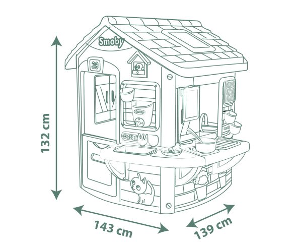 Smoby Buitenkeuken Speelhuis - Azzura Pool