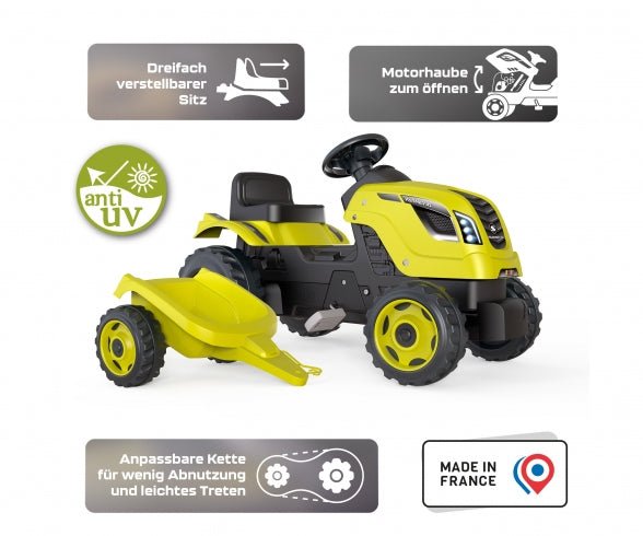 Smoby Farmer XL traptractor met aanhanger - Groen - Azzura Pool