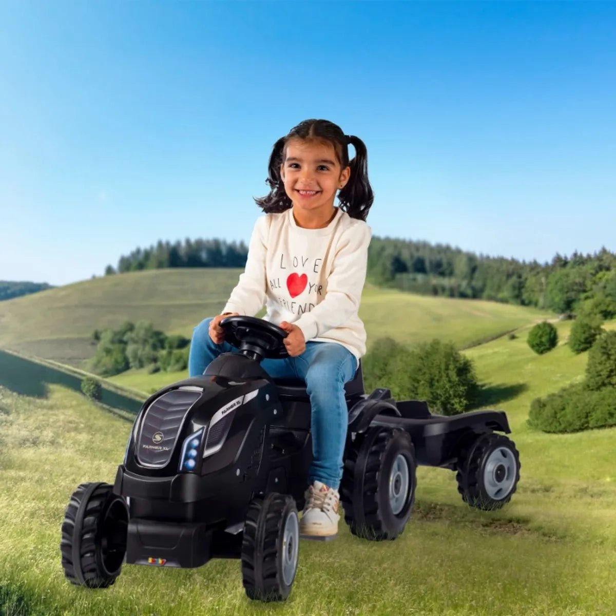 Smoby Farmer XL traptractor met aanhanger - Zwart - Azzura Pool