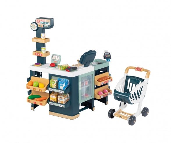 Smoby Maxi Supermarkt met Winkelwagentje - Azzura Pool