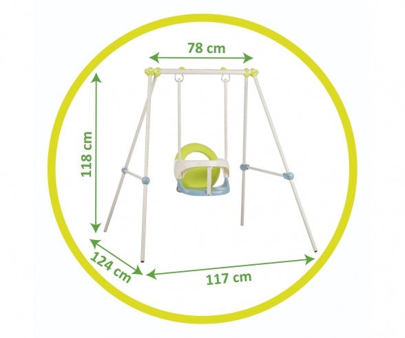 Smoby Metalen Babyschommel - 120 x 117 x 120 cm - Azzura Pool
