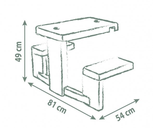 Smoby speelhuis accessoire - Picknicktafel - Azzura Pool