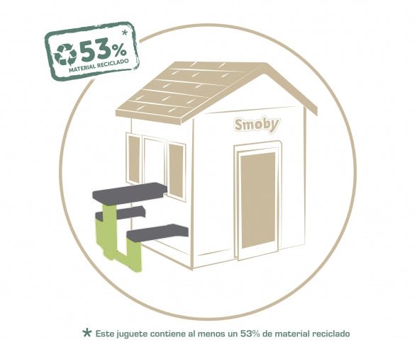 Smoby speelhuis accessoire - Picknicktafel - Azzura Pool