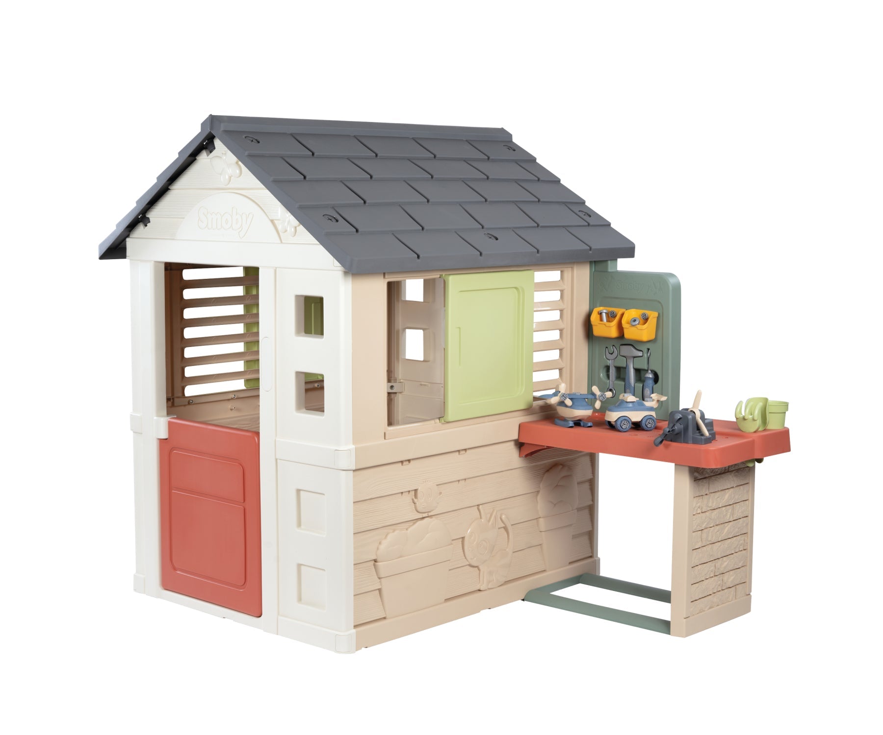 Smoby Speelhuis Nature + Werkbank - Azzura Pool