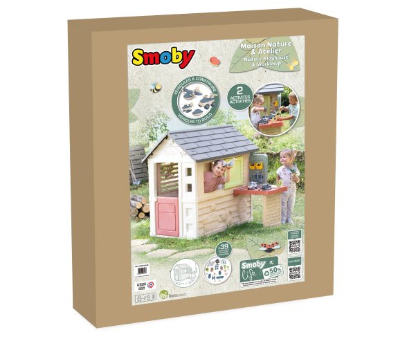 Smoby Speelhuis Nature + Werkbank - Azzura Pool