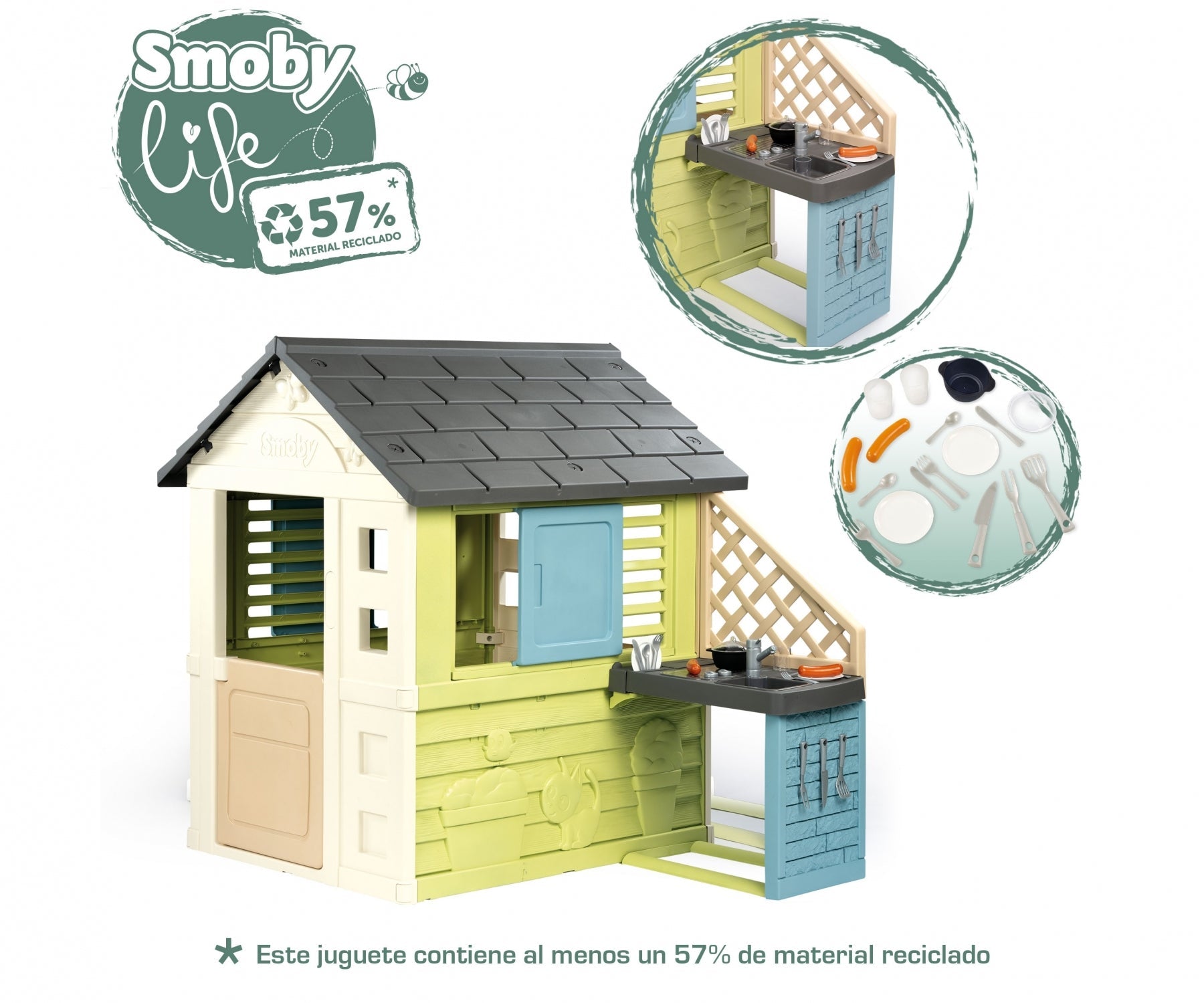 Smoby Speelhuis Pretty + Keuken - Azzura Pool