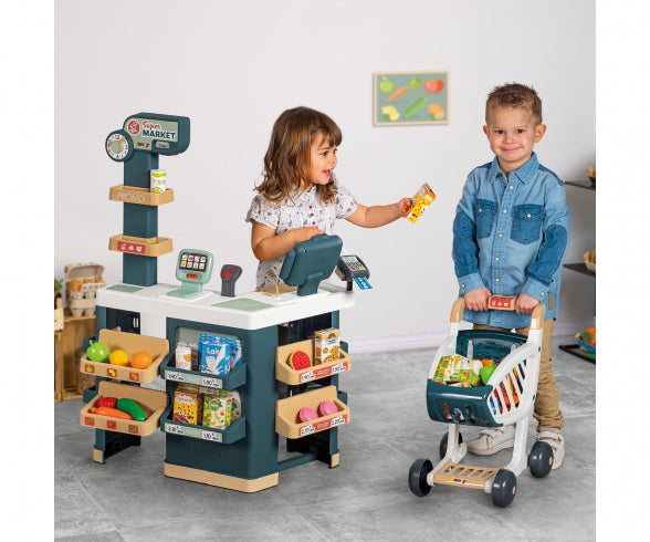 Supermercado Smoby con carrito de compra