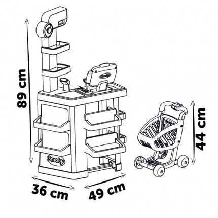 Tienda Smoby con carrito de compra