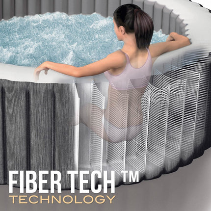 Intex PureSpa Greywood Deluxe opblaasbare spa, 4 persoons