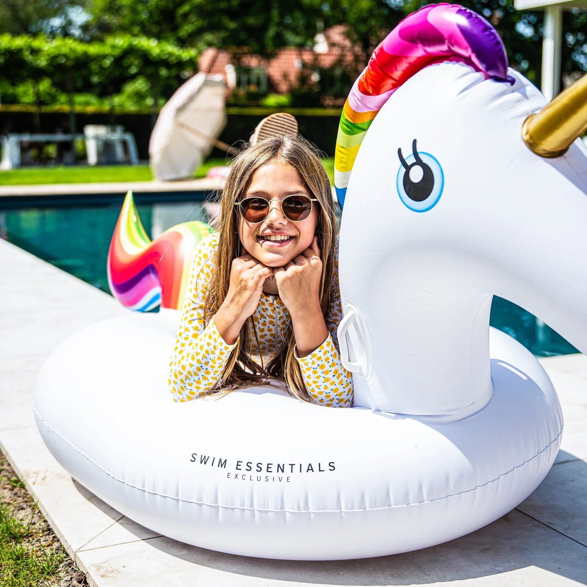 Swim Essentials - Dreamscape | Witte Opblaas Eenhoorn XXL - Azzura Pool