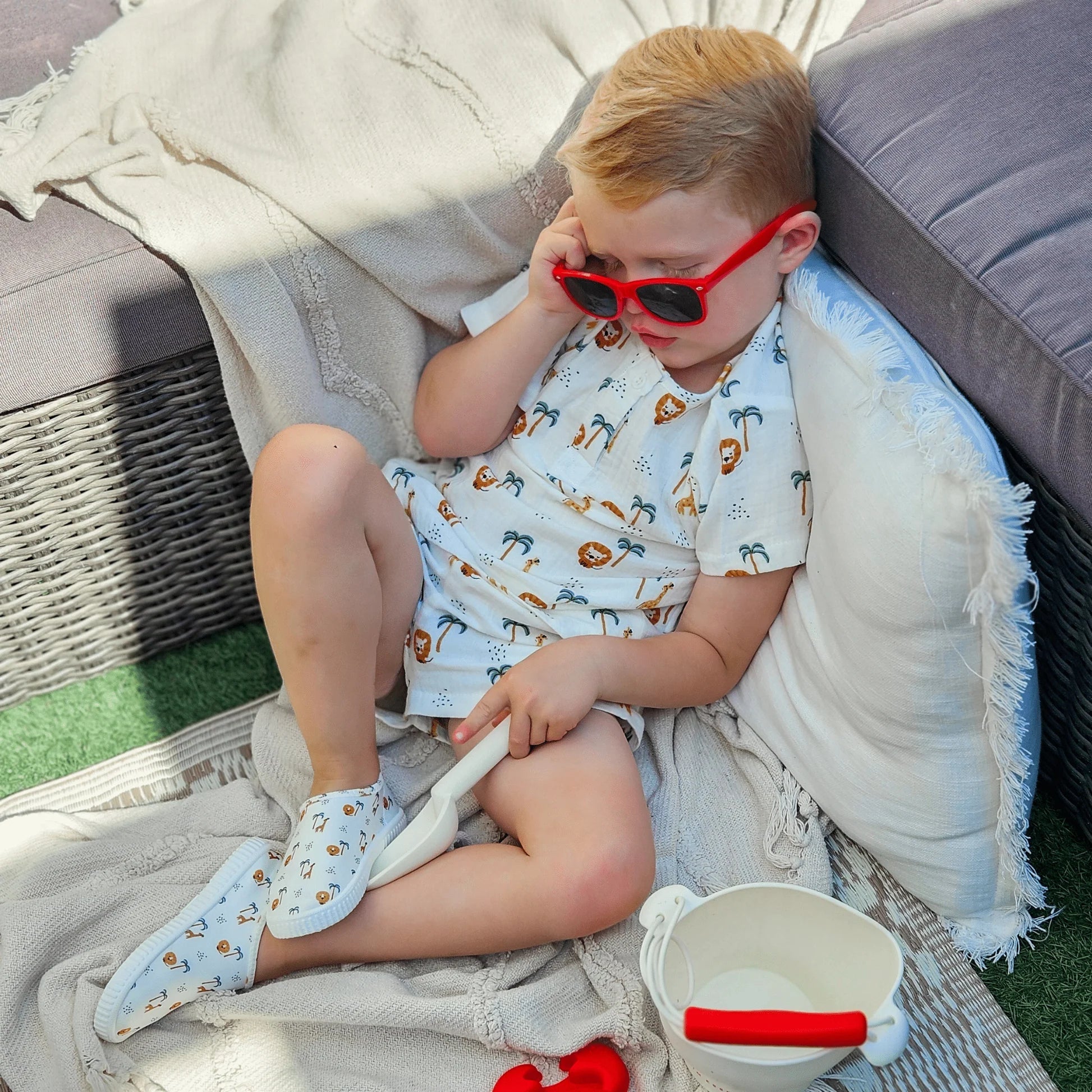 Swim Essentials - Jungle | Meerkleurig Jongens Set Strand - Muslin - Azzura Pool
