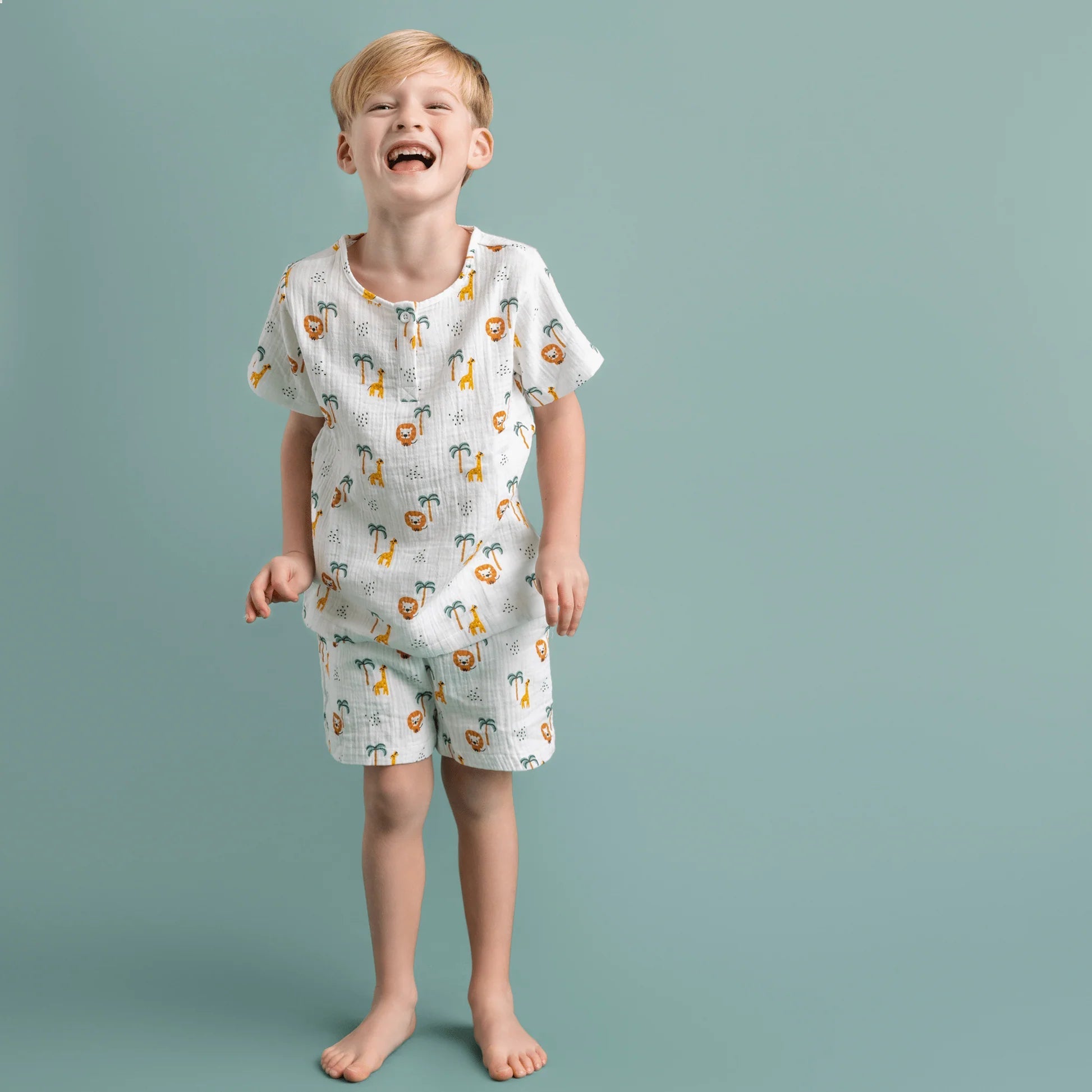 Swim Essentials - Jungle | Meerkleurig Jongens Set Strand - Muslin - Azzura Pool