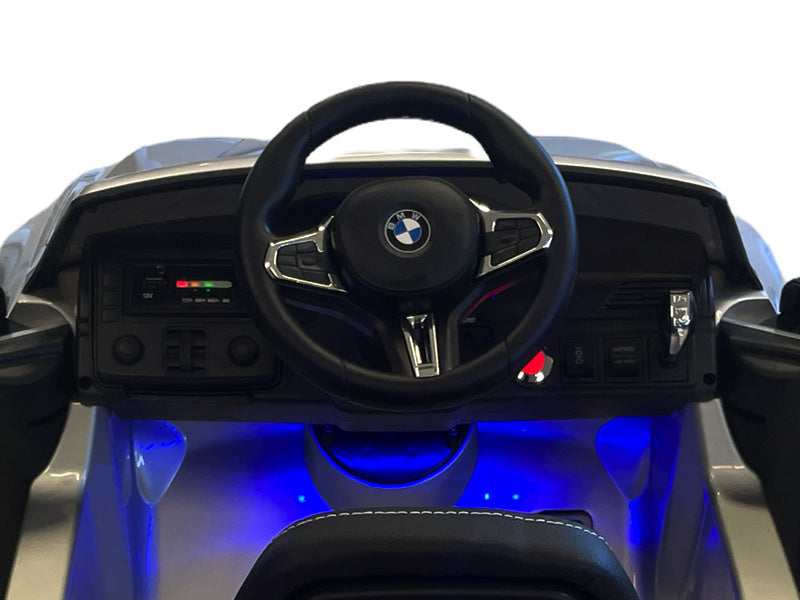 Bmw M5,Lithium, Leder Zitje, Rubberen Banden, Kinder Accu Auto!