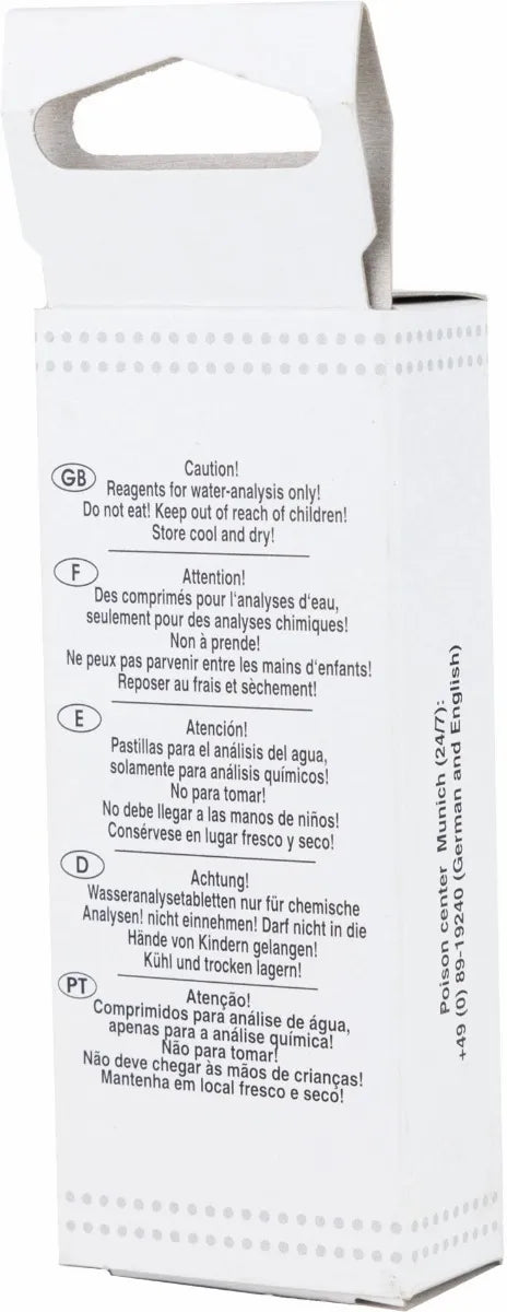 Paquete de recarga W'eau para probador manual (Cloro y pH) - 60 piezas