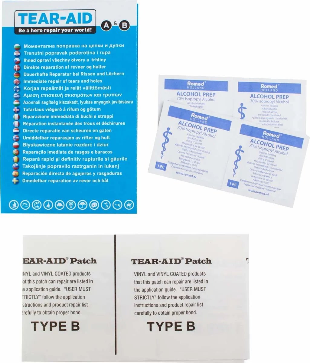 Tear-Aid reparatieset type B voor PVC en Vinyl - Azzura Pool
