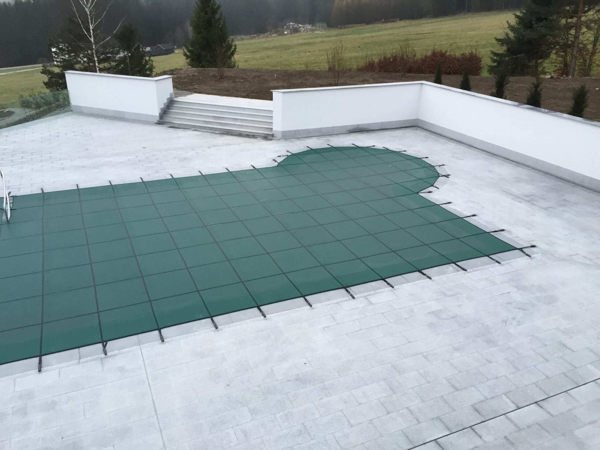 Veiligheid Winterzeil Groen voor een Rechthoek zwembad 1000 cm x 450 cm - Azzura Pool