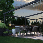 Verdeca Overkapping 600 x 400 cm Antraciet/Wit LED - Azzura Pool