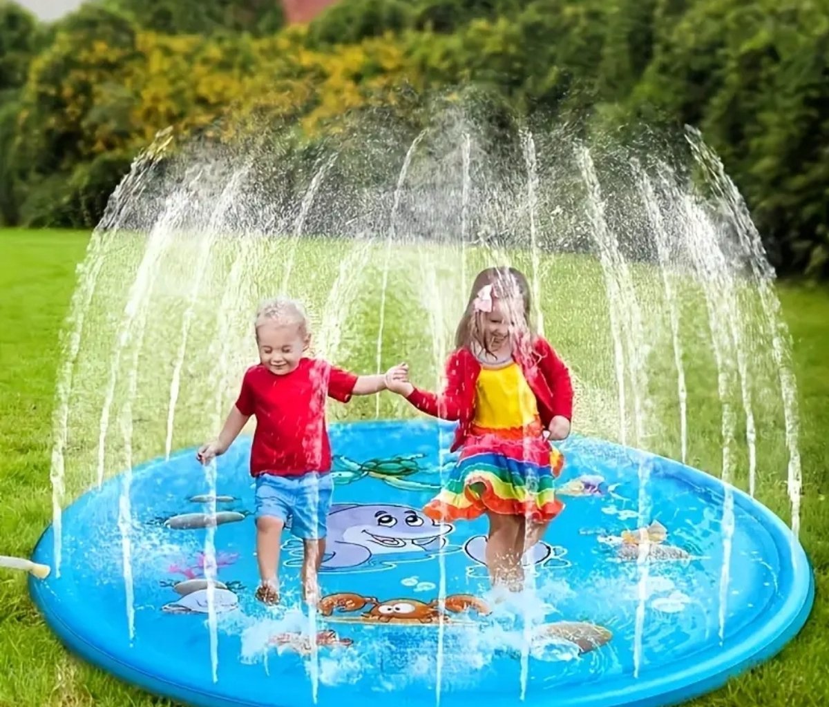 Water speelmat zeedieren met tuinslang aansluiting - Azzura Pool