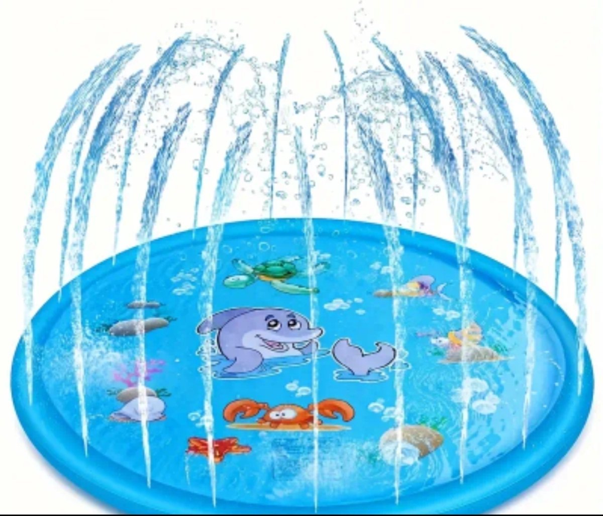 Water speelmat zeedieren met tuinslang aansluiting - Azzura Pool