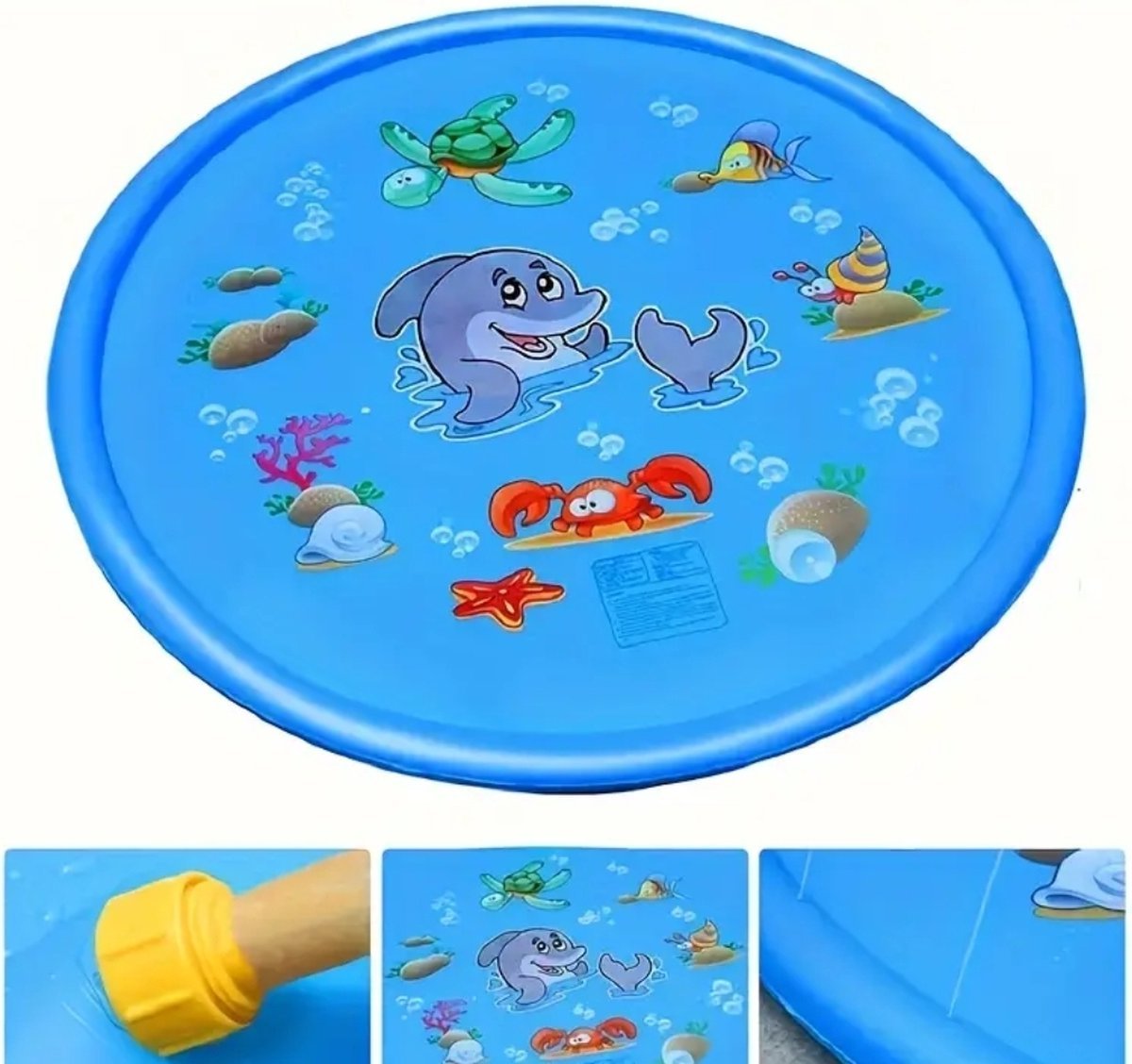 Water speelmat zeedieren met tuinslang aansluiting - Azzura Pool