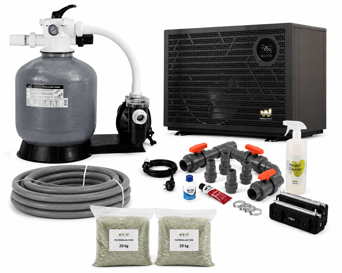 W'eau FSF-450 Zandfilterset 8 m³/u + Full Inverter 10,5 kW – Tot 36 m³ - Azzura Pool