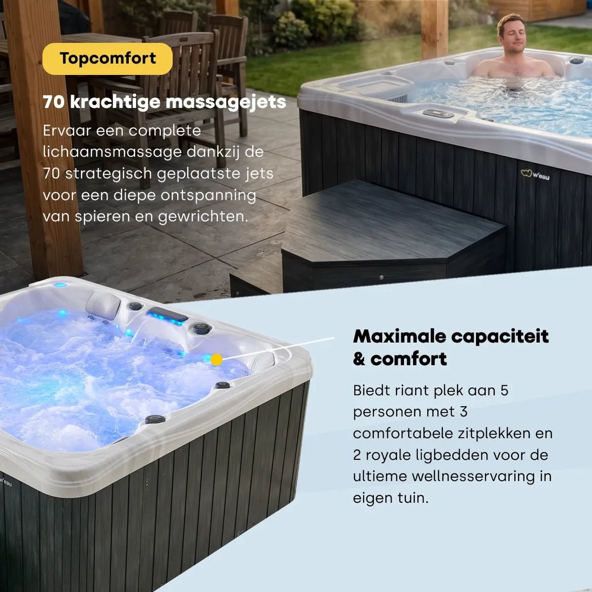 W’eau Geneva Spa – 5 persoons - Azzura Pool