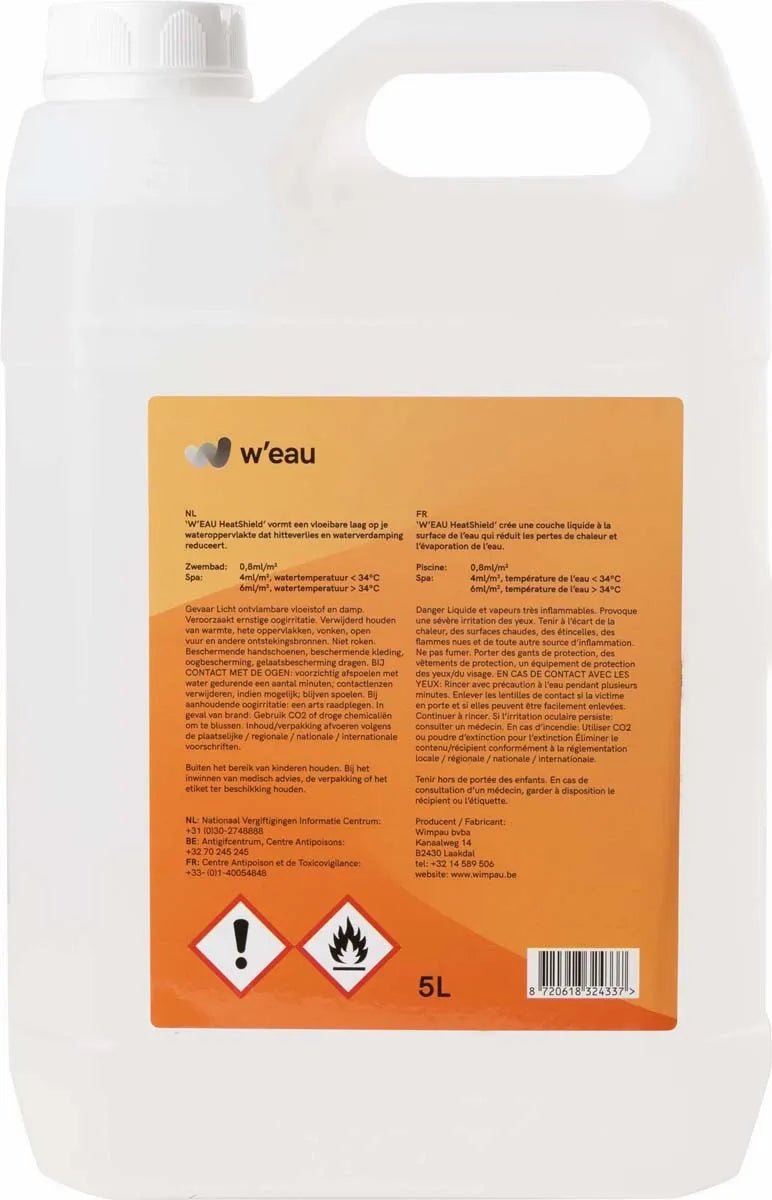 W'eau Heat Shield vloeibare zwembadafdekking - 5 Liter - Azzura Pool