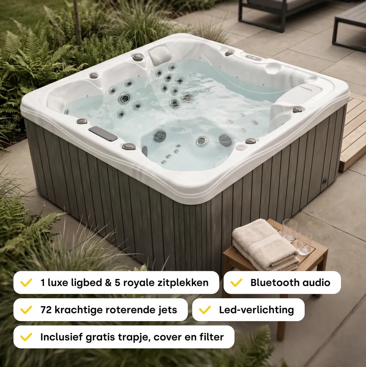 W’eau Monaco spa – 6 persoons - Azzura Pool