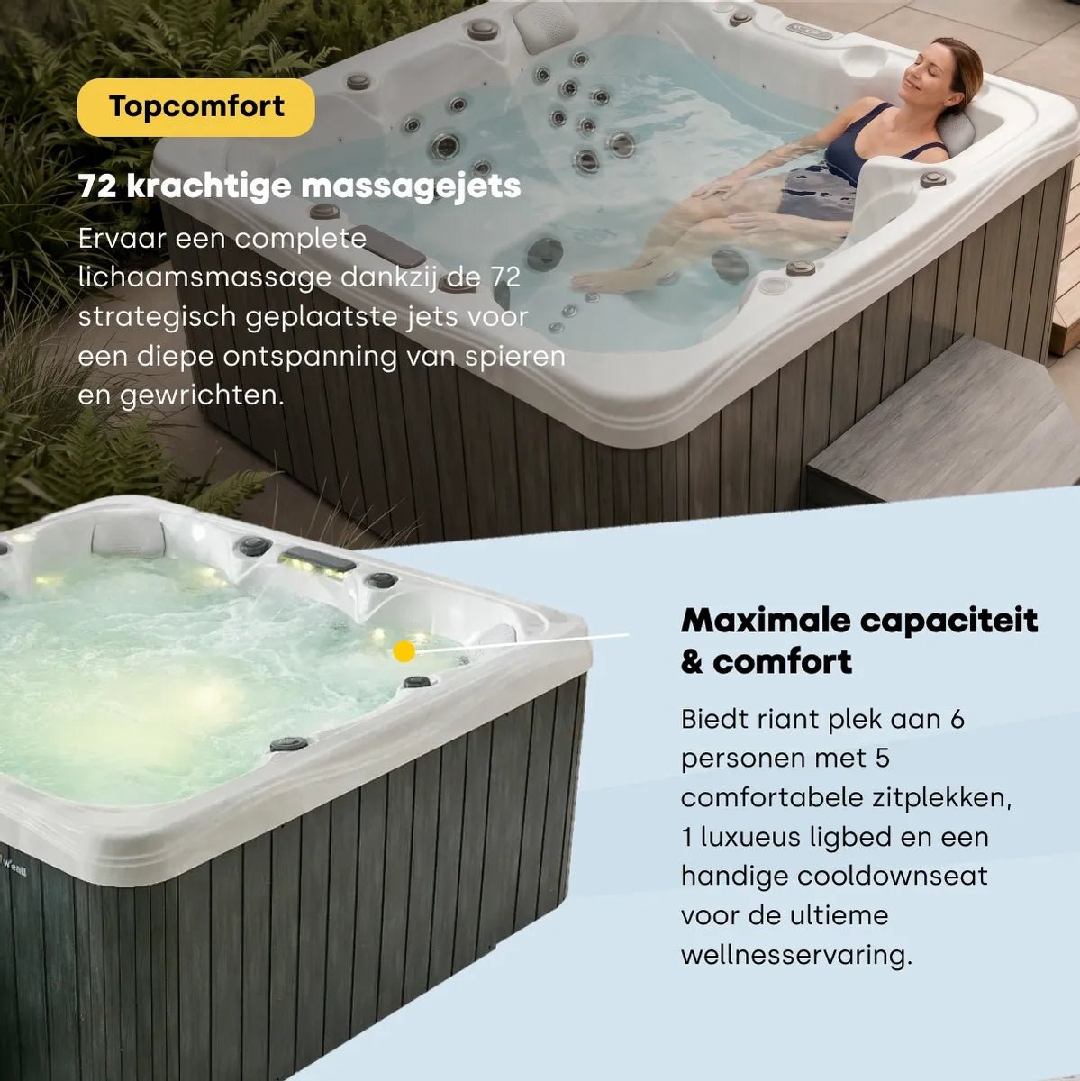 W’eau Monaco spa – 6 persoons - Azzura Pool