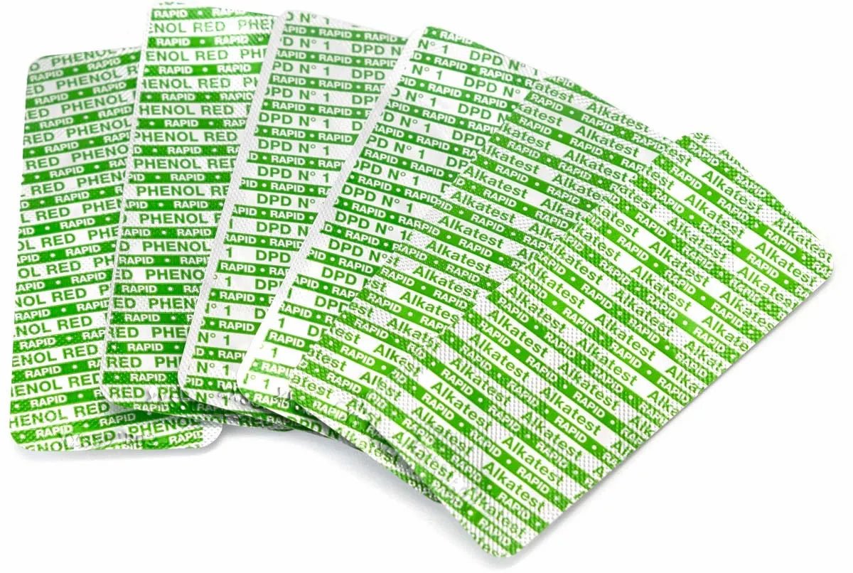 W'eau refill pack voor manuele tester (Chloor, pH en Alkaliteit) - 60 stuks - Azzura Pool