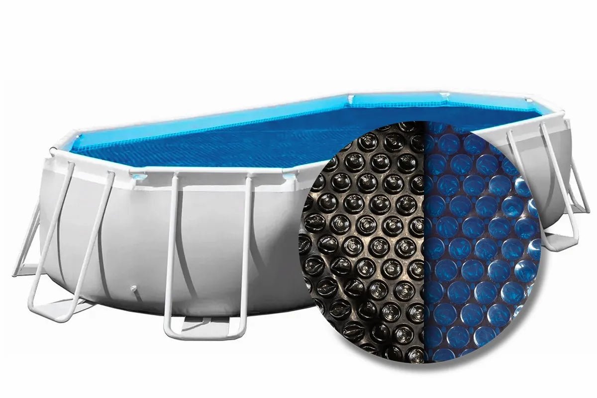 W'eau solar cover ovaal - 305 x 200 cm (zeilmaat 284 x 175) - Zwart/Blauw - Azzura Pool