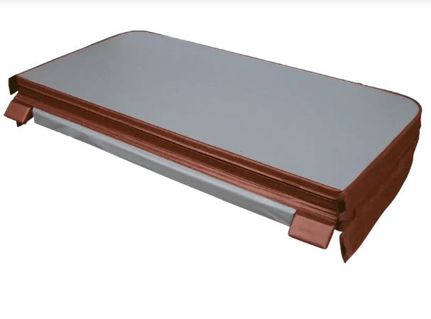 W'eau spa cover 230 x 230 cm - Bruin - radius 18 cm - Azzura Pool