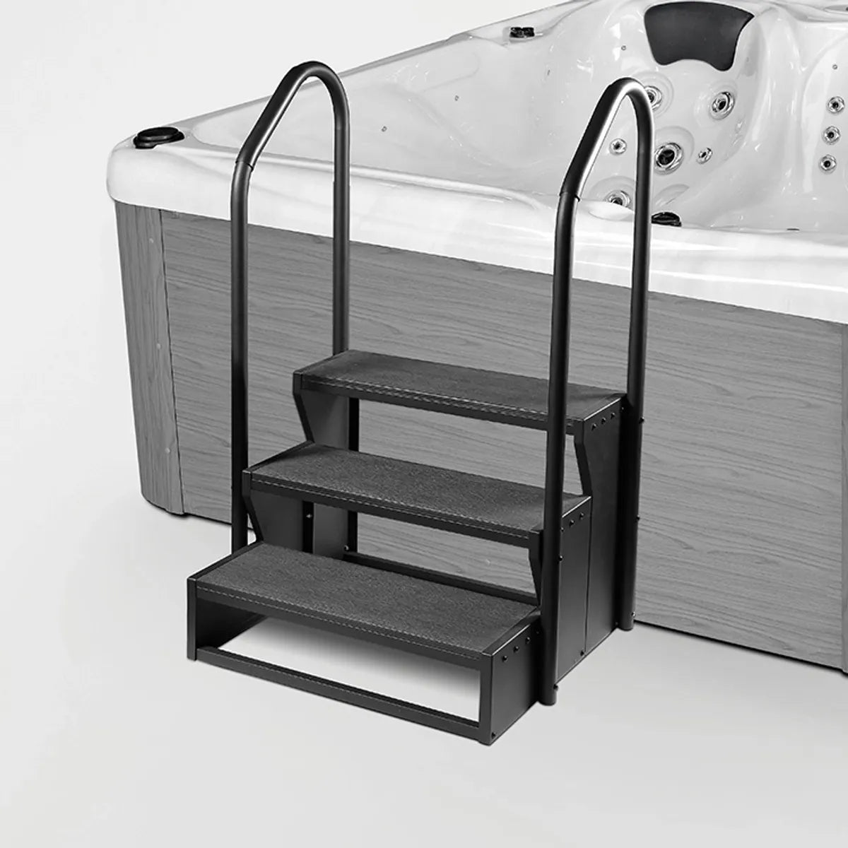 W'eau spa trap antislip met leuning - Zwart - Azzura Pool