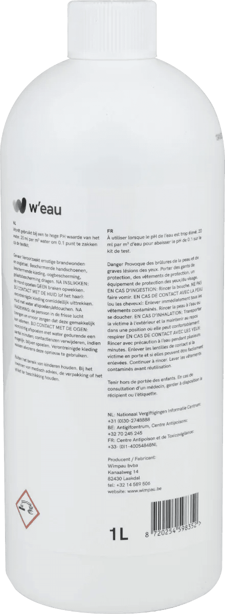 W'eau vloeibare pH minus - 1 liter - Azzura Pool