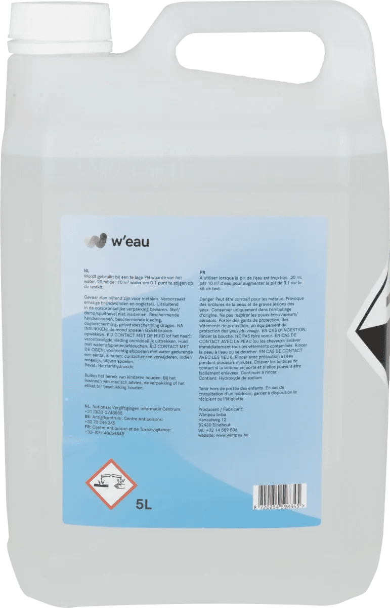 W'eau vloeibare pH plus - 5 liter - Azzura Pool