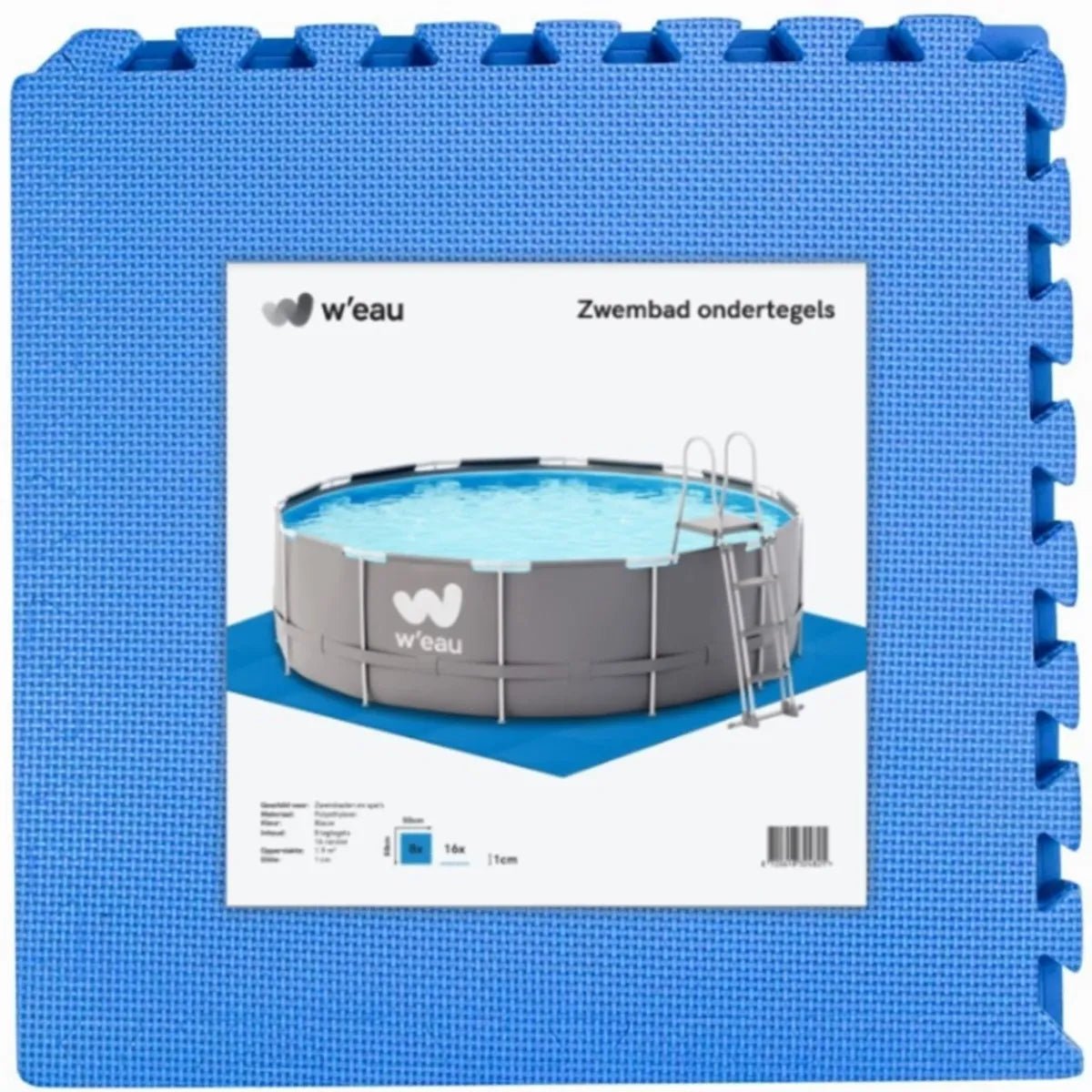 W'eau zwembad ondertegels - Blauw - 50 x 50 x 1 cm - Azzura Pool