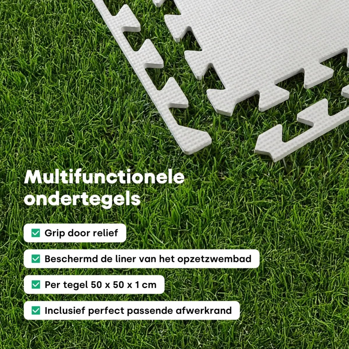 W'eau zwembad ondertegels - Blauw - 50 x 50 x 1 cm - Azzura Pool