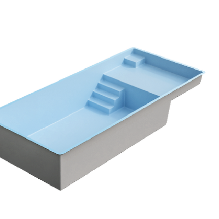 Piscine Prado Plage XL Bleu Polyester - 1050 cm x 410 cm x 150 cm 