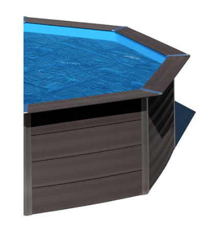 Zomerzeil Gre ovaal Avantgarde composiet antracietgrijs 613 x 333 cm - Azzura Pool