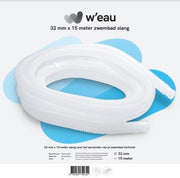 Zwembadslang wit 32 mm - 15 meter - Azzura Pool