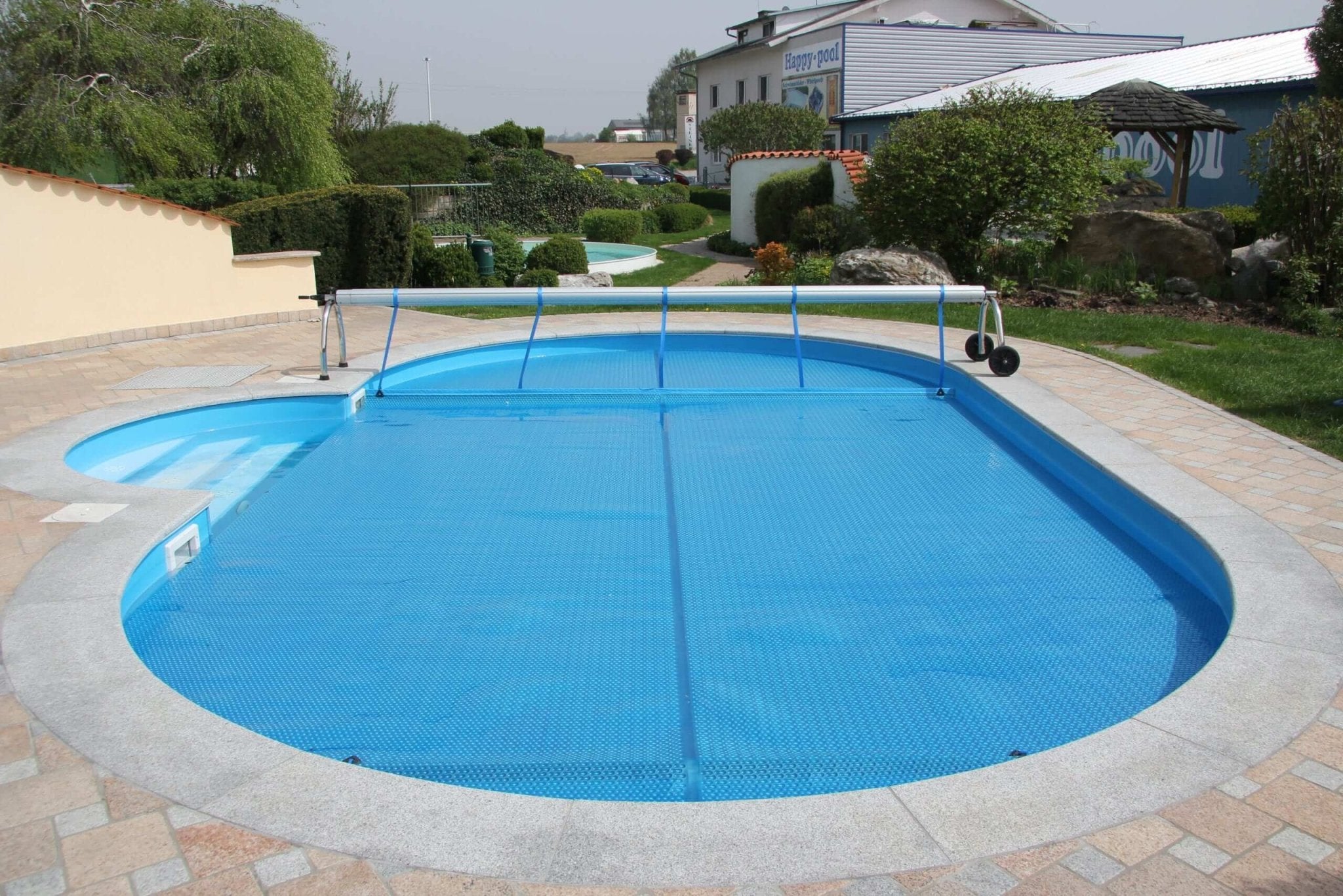Zwembadzeil noppenfolie Donkerblauw voor rond zwembad Ø 500 cm - Azzura Pool