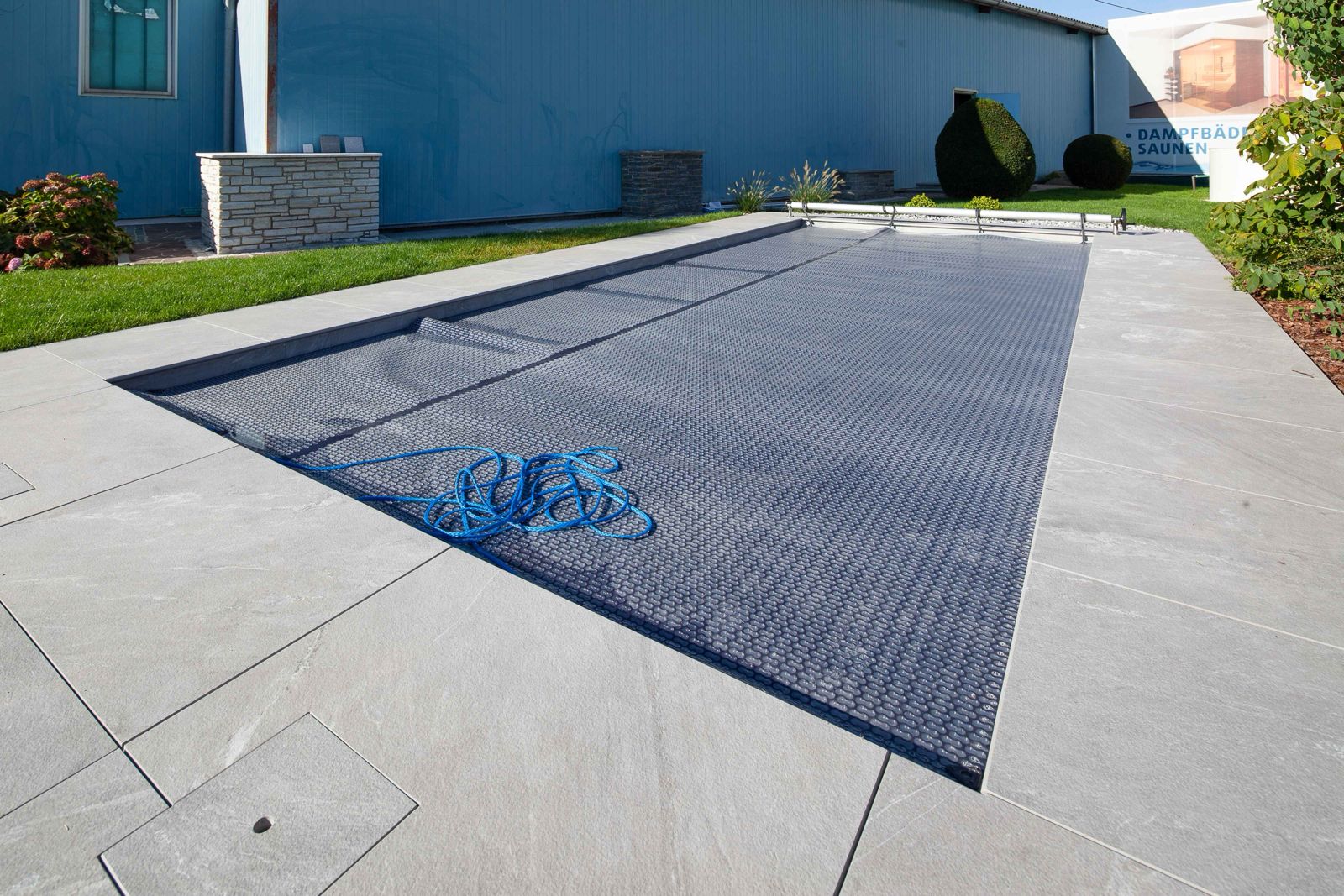 Zwembadzeil noppenfolie Nacht Blauw voor Rechthoek zwembad 900 cm x 400 cm - Azzura Pool