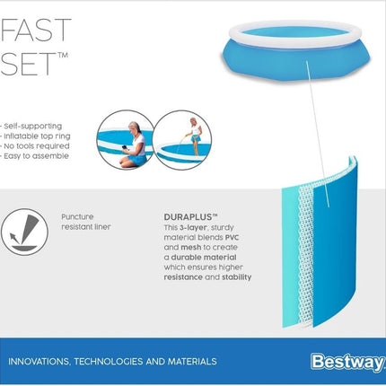 Bestway Fast Zwembad met Pomp 305cm x 76cm