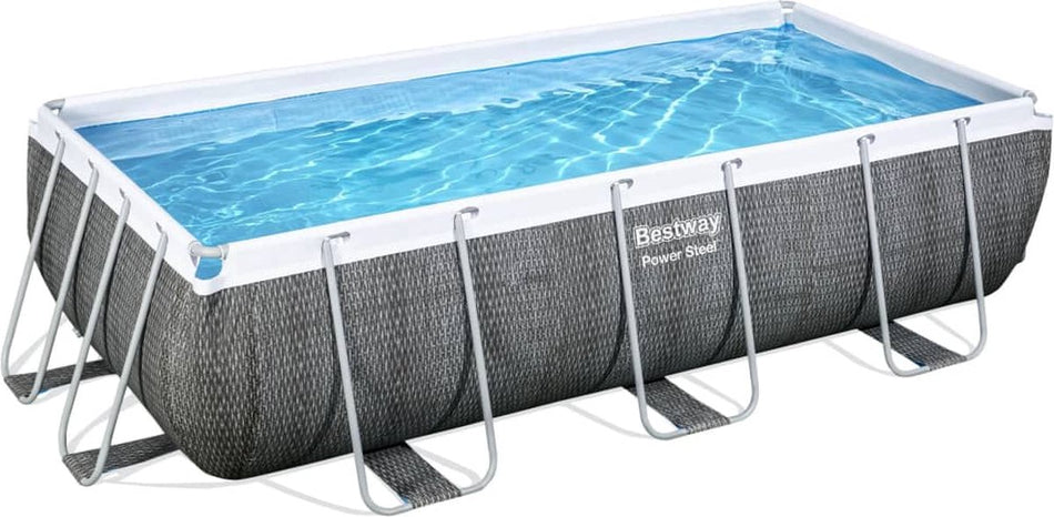 Bestway Power Steel piscine à ossature en rotin 404cm x 201cm x 100cm