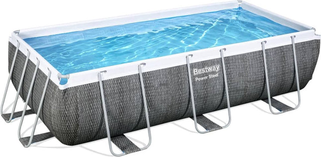 Ensemble de piscine à ossature acier Bestway Power Rotin 404 cm x 201 cm x 100 cm