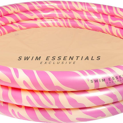 Swim Essentials kinderzwembad zebra (roze/geelgoud)
