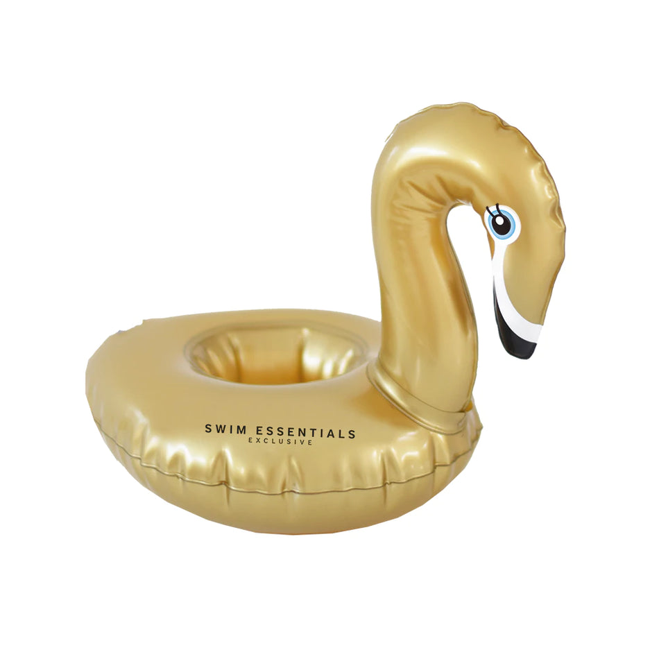 Swim Essentials Portavasos Hinchable Cisne Dorado