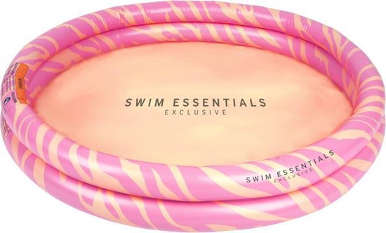 Swim Essentials kinderzwembad zebra (roze/geelgoud)